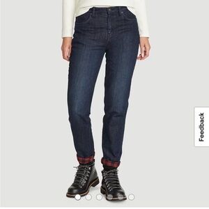 Women's Boyfriend Flannel-Lined Jeans